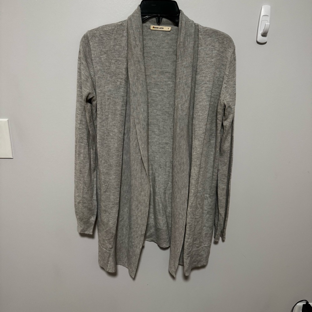 Marine Layer Heather Gray Open Cardigan Sweater wool blend cashmere blend